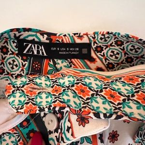 Zara wide leg boho pants